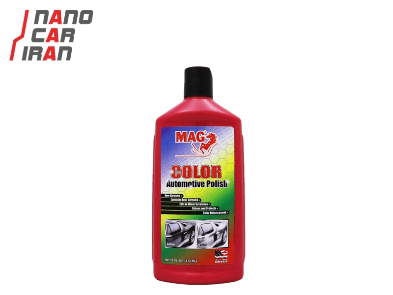 پولیش و واکس قرمز 473 میلی لیتری مگ MAG Color Automative Polish Red